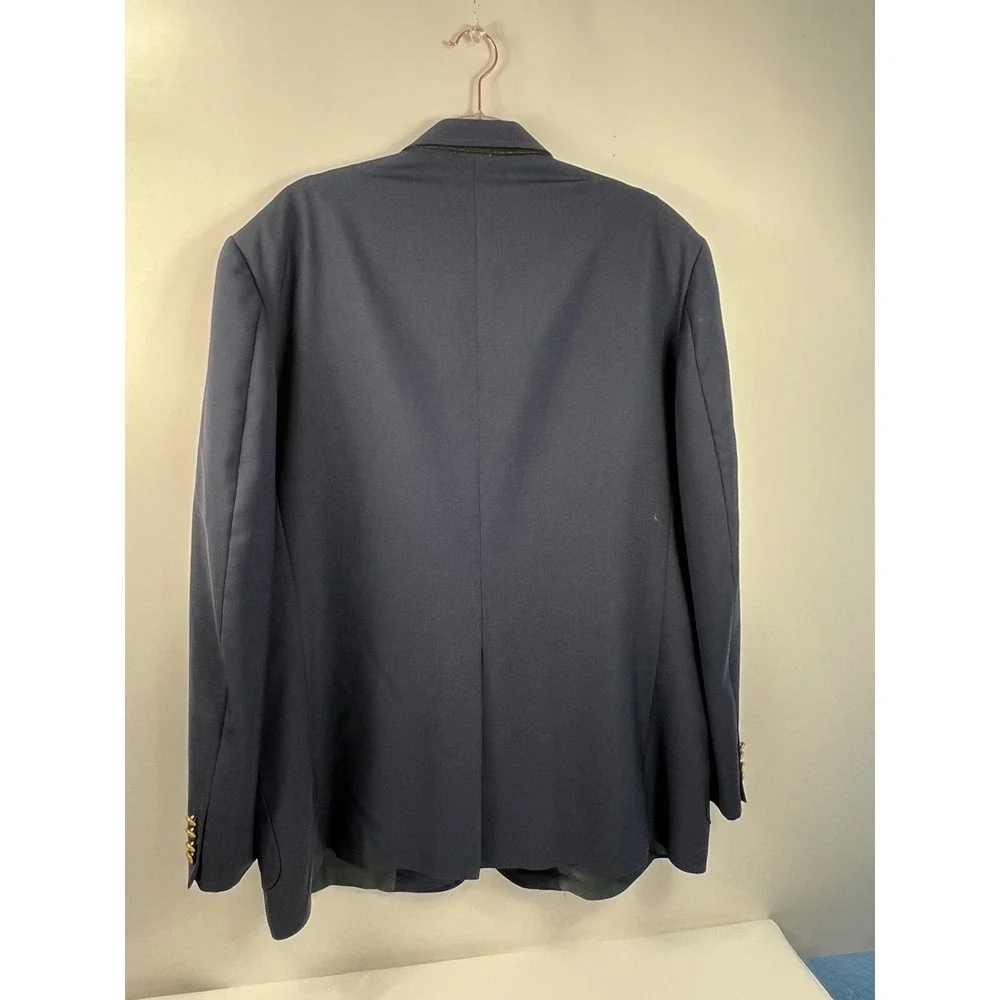 Sutter &‎ Grant Vintage Blazer Men's Sz 42L Navy Blue 2 Button 4 Button Cuff